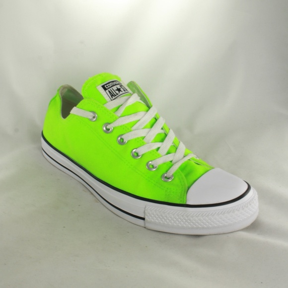 neon green converse low tops